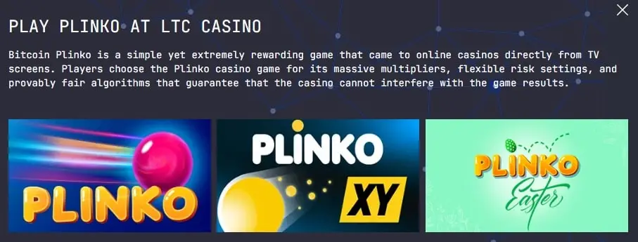 ltccasino plinko games